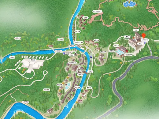 开福结合景区手绘地图智慧导览和720全景技术，可以让景区更加“动”起来，为游客提供更加身临其境的导览体验。